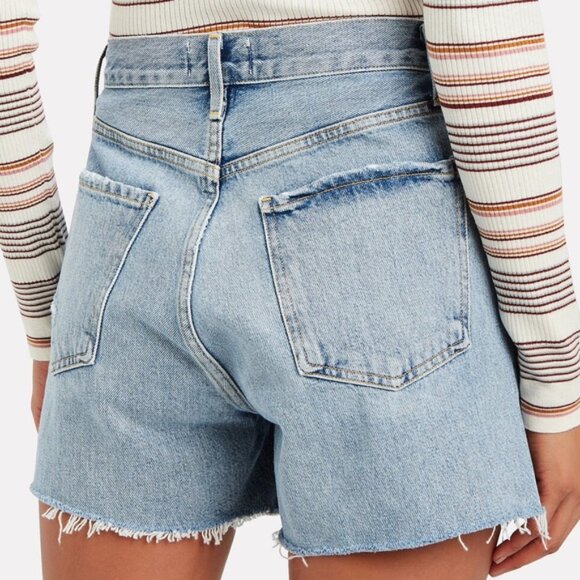 Agolde Dee Denim Mini Shorts - Picture 2 of 8